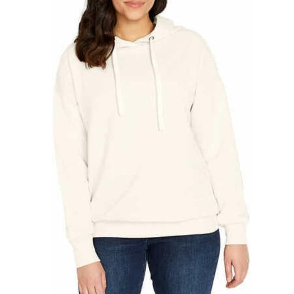 DEFECT Buffalo David Bitton Womens Super Soft Hoodie White Size M $60 11HL126
